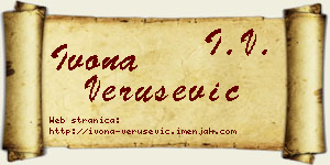Ivona Verušević vizit kartica